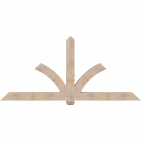 Ekena Millwork Redmond Smooth Timber Gable Bracket, Douglas Fir, 96"W x 44"H x 5 1/2"D x 5 1/2"F, 11/12 Pitch GBW096X44X0606RED00SDF